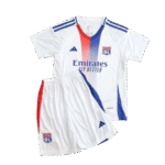 24-25 Olympique Lyonnais Home Kids Kit Jersey+Shorts