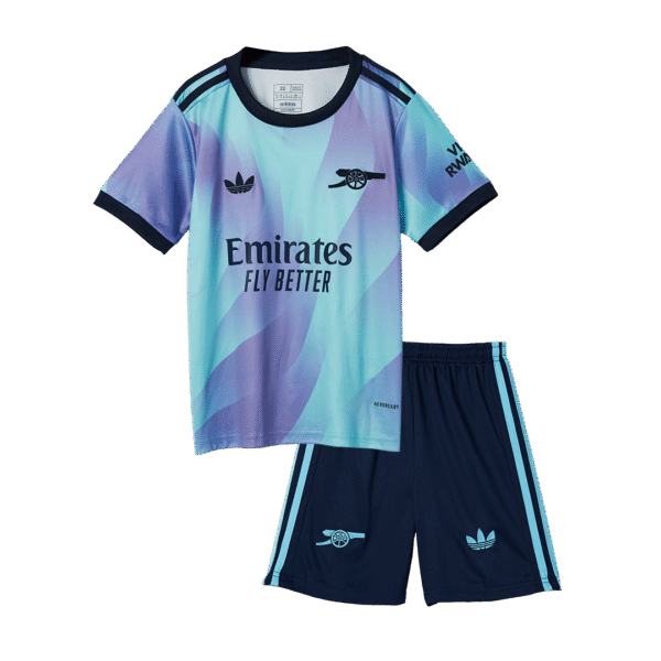24-25 Arsenal Third Away Soccer Kids Kit Jersey+Shorts