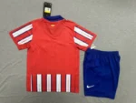 2024-25 Atletico Madrid Home Soccer Kids Kit Jersey+Shorts - Image 3