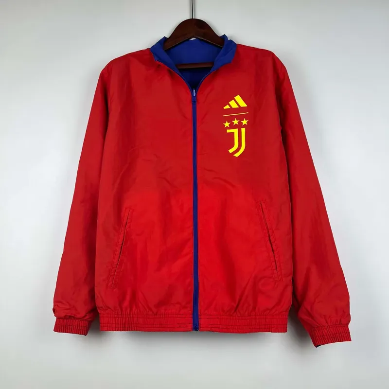 8c8c436006 2023-2024 Juventus Reversible Windbreaker(Blue-red)Soccer Jersey 1:1 Thai Quality - Image 12