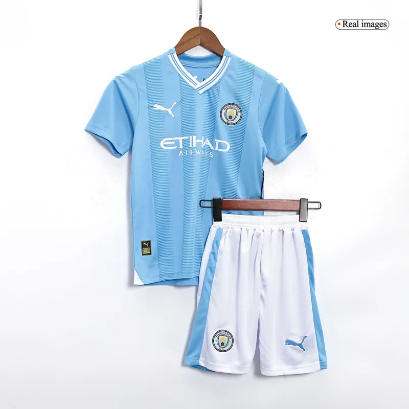 8d1f6fd30c Kids Manchester City 2023/24 Home Jersey Kit - Image 3
