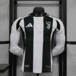 24-25 Juventus Home Soccer Jersey Player Version Long Sleeve - Image 2