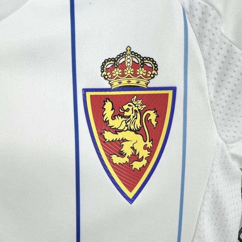 8e31ce9ae7 Real Zaragoza Home Kid Kits Youth Apparels Soccer Jersey 24-25 - Image 3