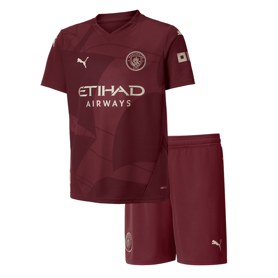 901cabc51e 24-25 Manchester City Third Away Kids Kit Jersey+Shorts - Image 1