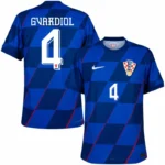 Croatia Away Gvardiol 4 Shirt 2024-2025 Player version Size：S-2XL Non-Customize