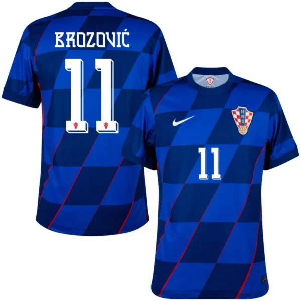 Croatia Away Brozović 11 Shirt 2024-2025 Fan Size：S-2XL Non-Customize