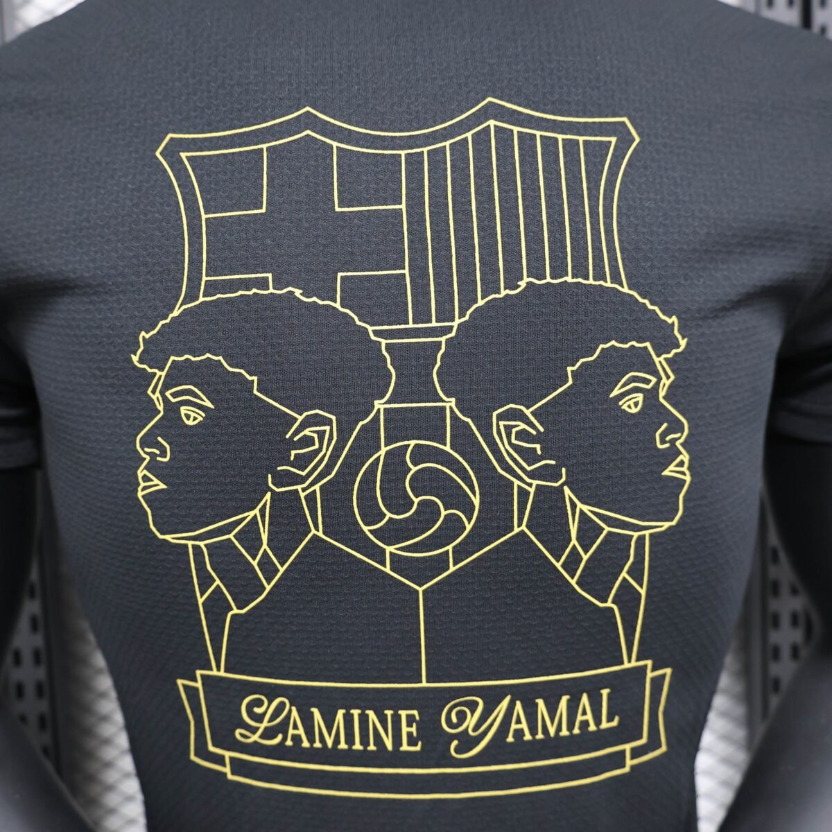 Barcelona Lamin Yamal commemorative black 304 POLO Shirt 24-25 - Image 5
