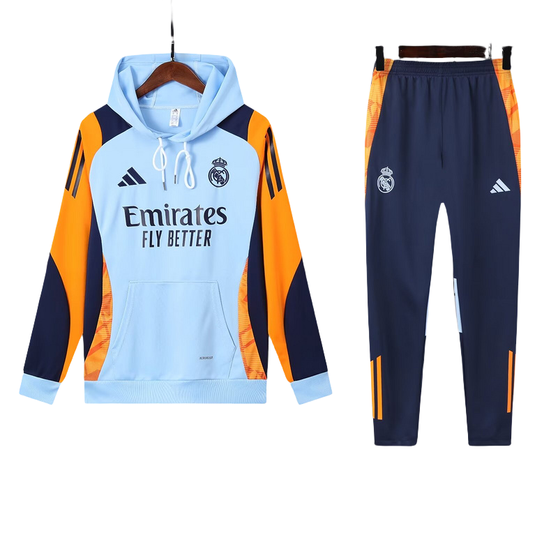 92b805ba04 Adidas Real Madrid 2024-25 Hooded Training Tracksuit Kits - Image 1