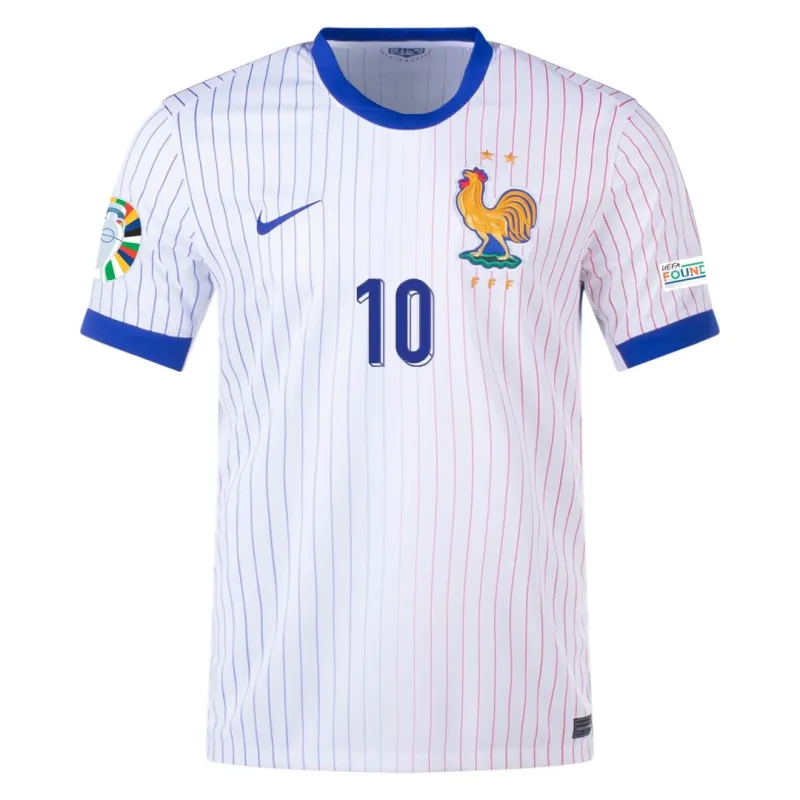 937b50ff17 2024 Euro Nation France Away Jersey MBAPPE #10 GIROUD #9 GRIEZMANN #7 Soccer Apparel - Image 2