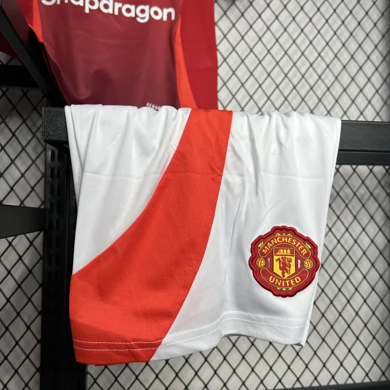 953215d213 24-25 Manchester United Home Kids Jersey+Shorts - Image 7