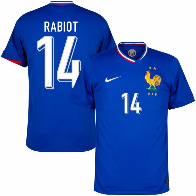 984-000422c51f France Home Rabiot 14 Shirt 2024-2025 Fan Size:S-2XL Non-Customize - Image 1