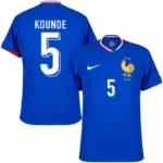 France Home Kounde 5 Shirt 2024-2025 Fan Size：S-2XL Non-Customize