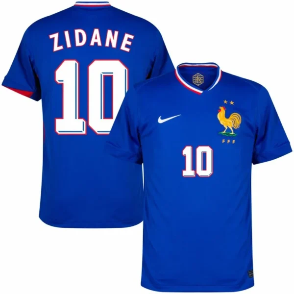 France Home Zidane 10 Shirt 2024-2025 Fan Size：S-2XL Non-Customize