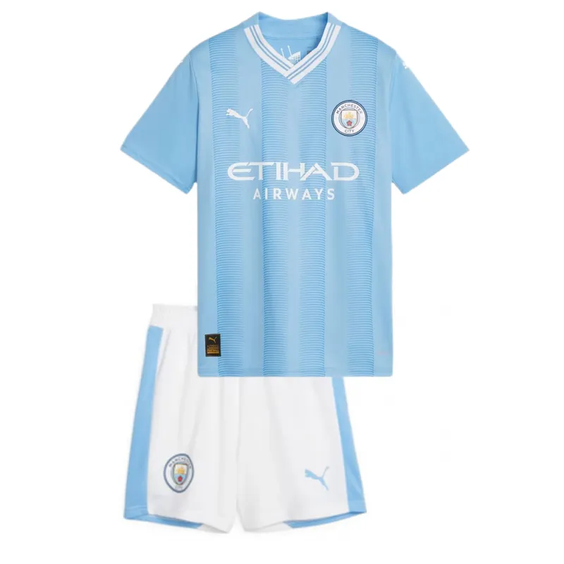 99dad0c883 Kids Manchester City 2023/24 Home Jersey Kit - Image 1