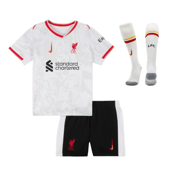 Kids Liverpool Custom Third Away Full Soccer Kits 2024-25