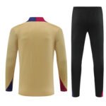 24-25 Barcelona Long Sleeve Tracksuit Gold Training Suits Football - Image 4