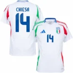 Italy Natio Away Chiesa 14  Shirt 2024-2025 Player version Size：S-2XL Non-Customize