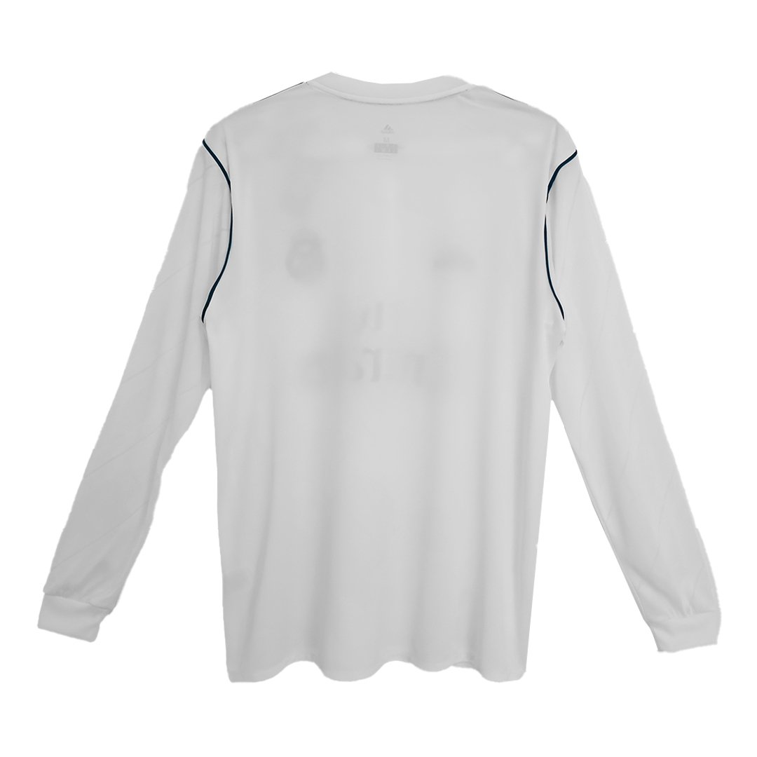 a0bb190ded Adidas Real Madrid Retro Home Long Sleeve Jersey 2017-18 - Image 2