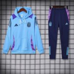 Adidas Argentina Nation 2024-25 Hooded Blue Training Tracksuit Kit - Image 3