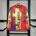 England Nation 95-96 Retro GoalKeeper Long Sleeve Kit Vintage Shirt Soccer Jersey - Image 2