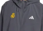 Mens Adidas Real Madrid Tracksuit Jacket 24-25 Charcoal - Image 3