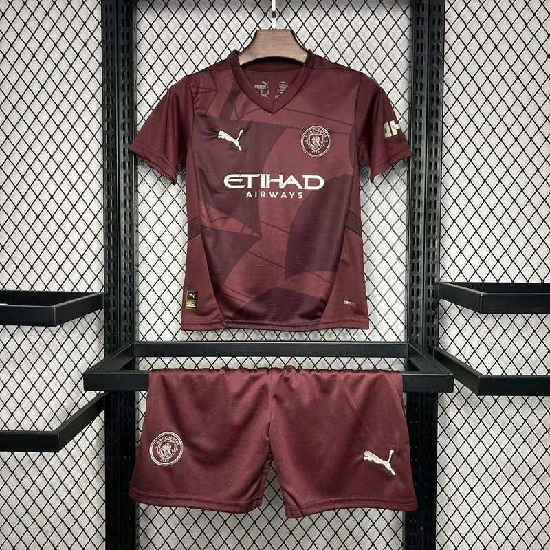 a44ebf2810 24-25 Manchester City Third Away Kids Kit Jersey+Shorts - Image 2