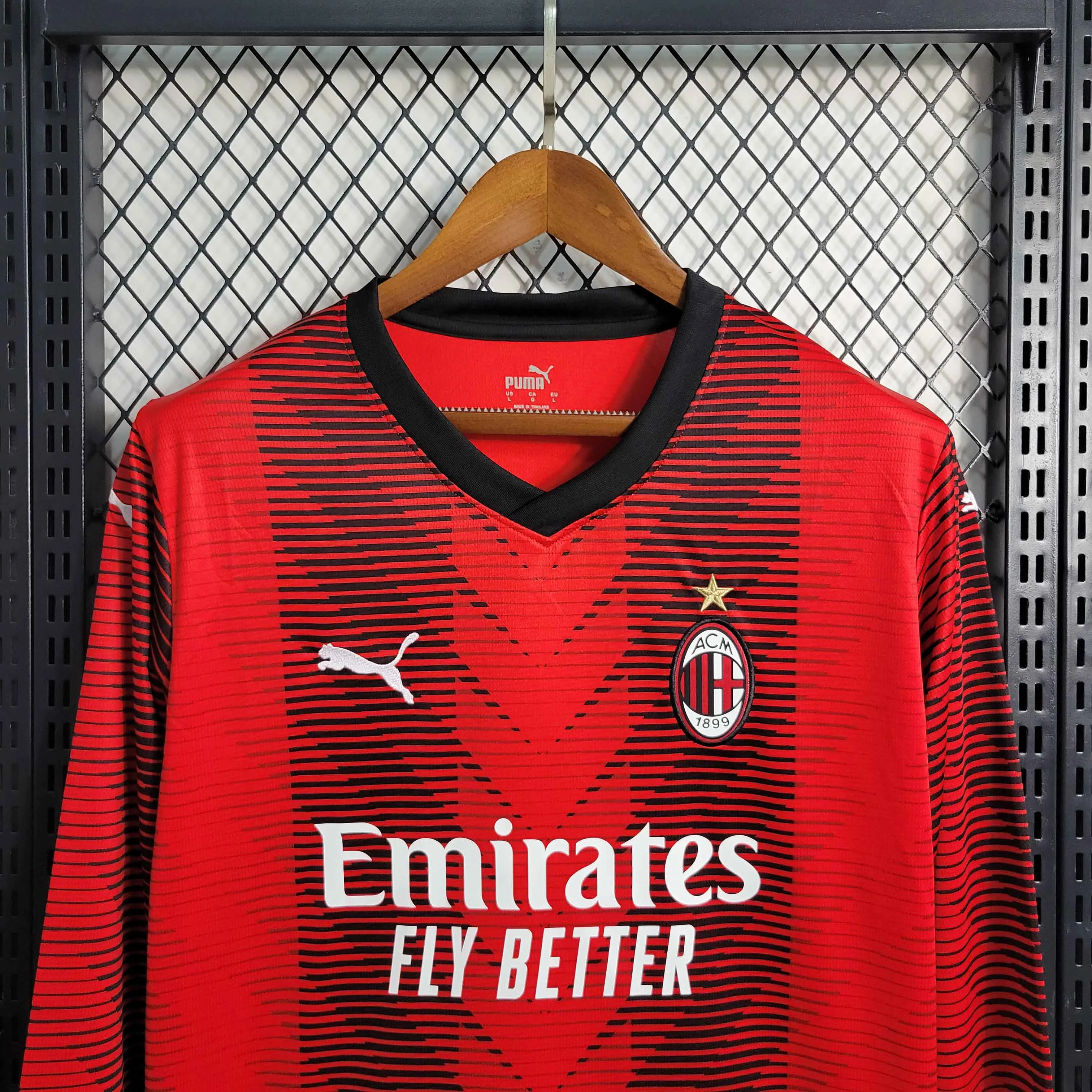a47b992d31 23-24 AC Milan Home Long Sleeve Jersey - Image 4