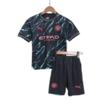 Kids Manchester City 2023/24 Third Away Kit Jersey+Shorts - Image 3