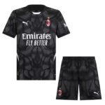 AC Millan 24-25 Goalkeeper Kids Kits Black Youth Apparels Jersey