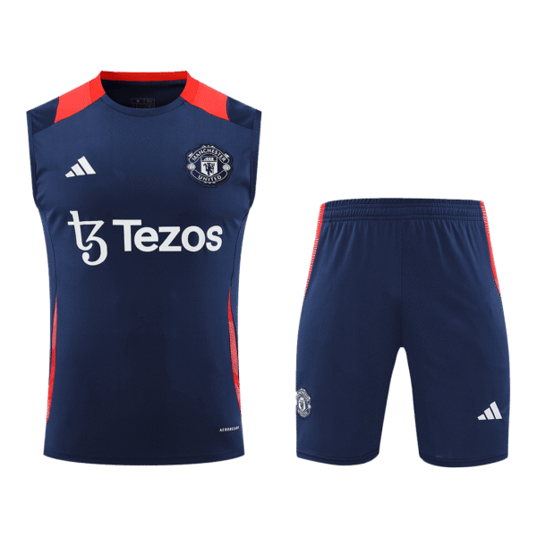 Manchester United Pre-Match Soccer Jersey Vest Kit(Jersey+Shorts) 2024-25