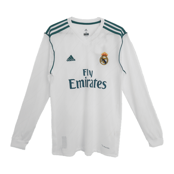 Adidas Real Madrid Retro Home Long Sleeve Jersey 2017-18