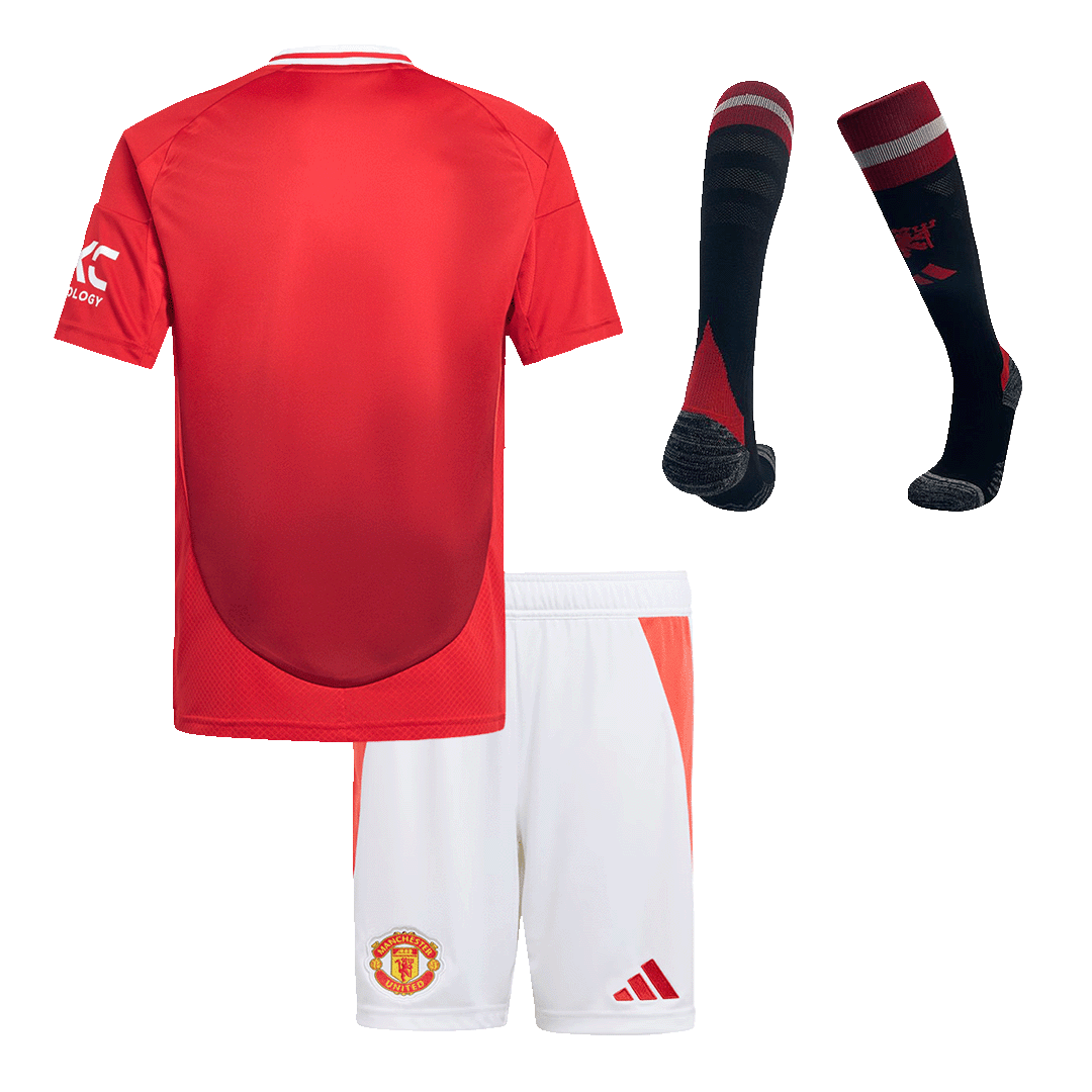ac2be8676d Kids Manchester United Custom Home Full Soccer Kits 2024-25 - Image 2