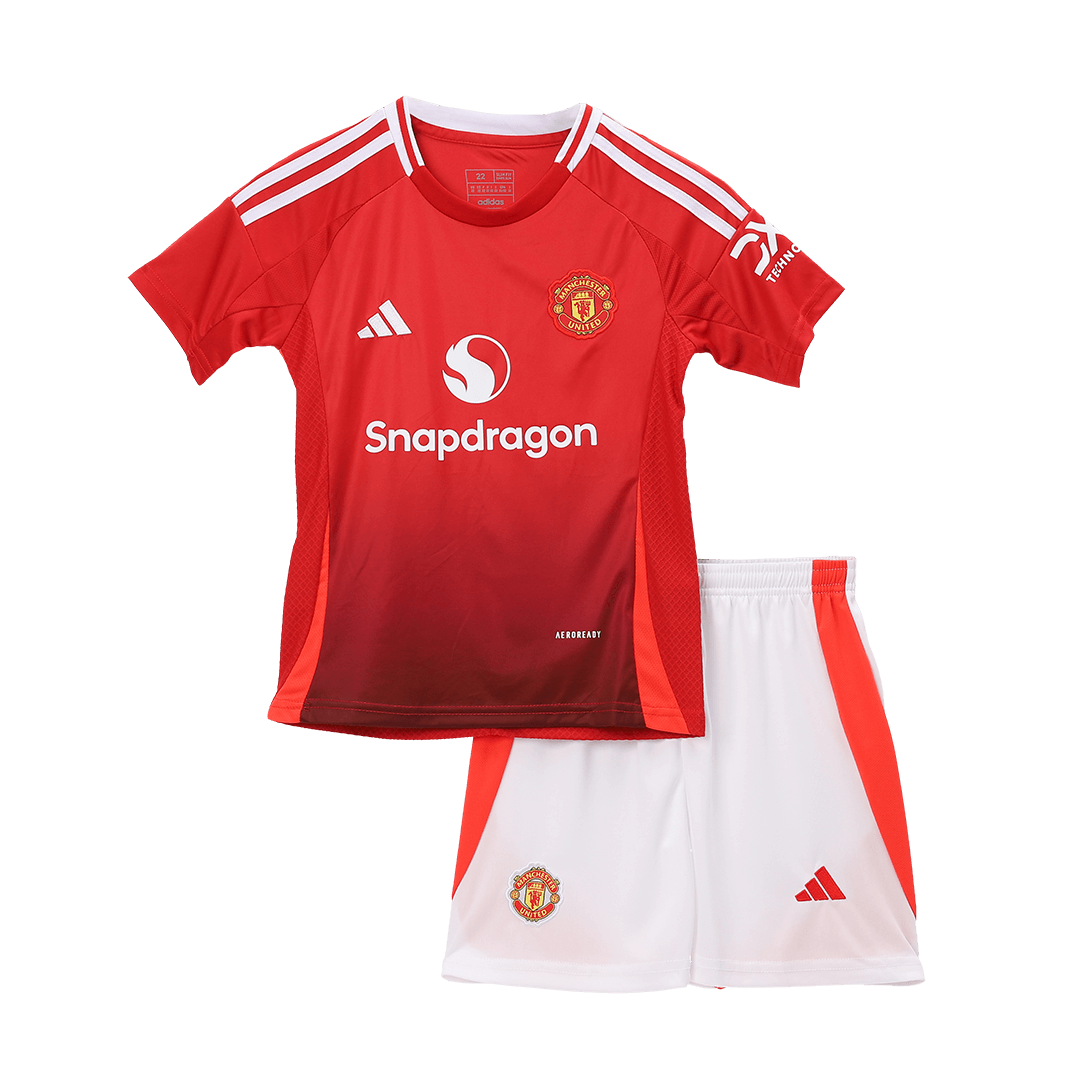 ac6792ed86 24-25 Manchester United Home Kids Jersey+Shorts - Image 1