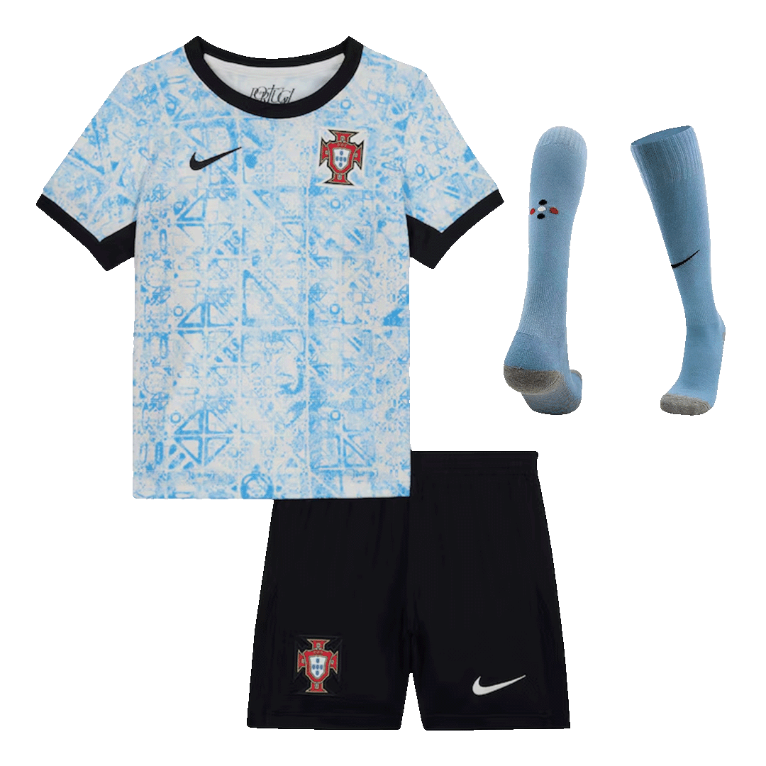 acb8b476b3 Kids Portugal Nike Custom Away Full Soccer Kits 2024 - Image 1