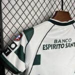 Sporting 01-03 Lisbon Home Retro Kid Kits Youth Apparels Football Jersey - Image 7