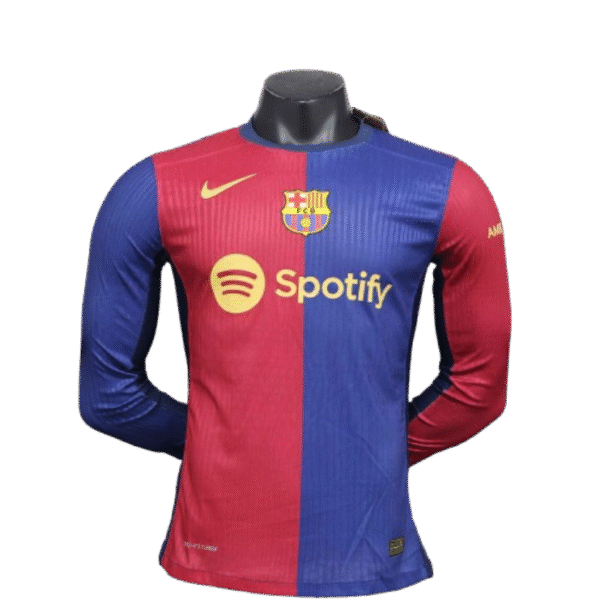 24-25 Barcelona Home Player Version Long sleeve Soccer Jersey