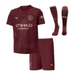 Kids Manchester City Custom Third Away Full Soccer Kits 2024-25