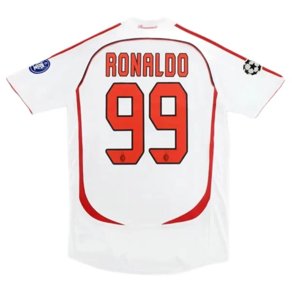 2006-07 AC Milan Ronaldo #99 Kakà #22 Maldini #3 Pirlo #21 UCL Final Retro Jersey Away Replica