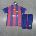 Barcelona Home 2014-15 Retro Kids Kits Jersey+Shorts - Image 13