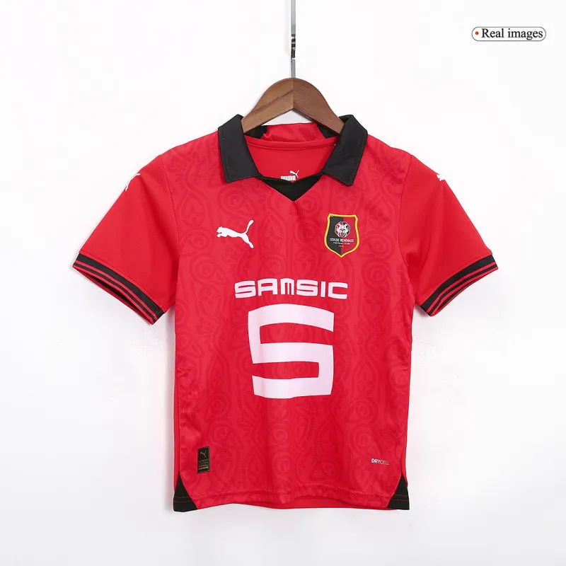 becd090df3 23-24 Kids Stade Rennais Home Kit Jersey+Short - Image 4