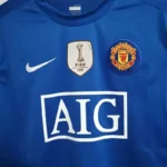 08-09 Manchester United Home Retro Jersey #7 Ronaldo Long Sleeve - Image 5