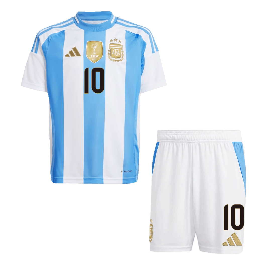 c1bf31dbe1 Kids Argentina MESSI #10 Custom Home Soccer Kits 2024 - Image 1