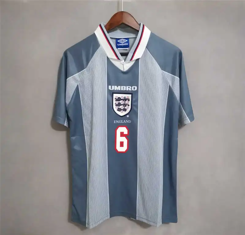 c22bfeb40b England Euro Cup 1996 Retro Soccer Jersey Away - Image 4
