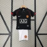 Manchester United 07-08 Away Retro Kids Kits Children Sets Football Jerseys - Image 2