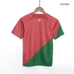 Portugal Kids World Cup 2022 Jersey Home Kit(Jersey+Shorts) - Image 3