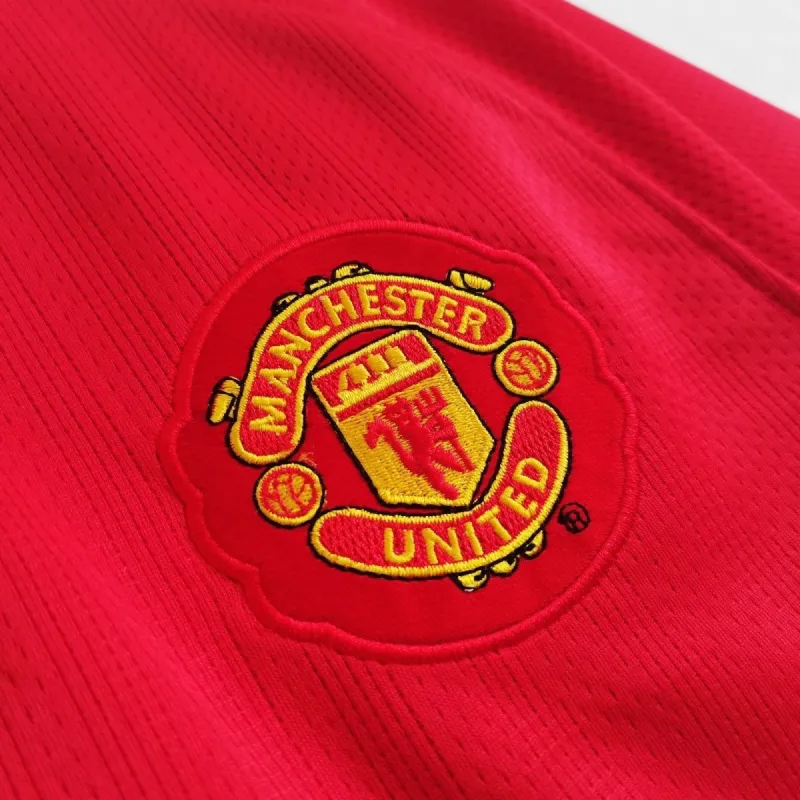 c9345c16ab 2007-08 Manchester United Retro Long Sleeve Jersey UCL Final Home - Image 3