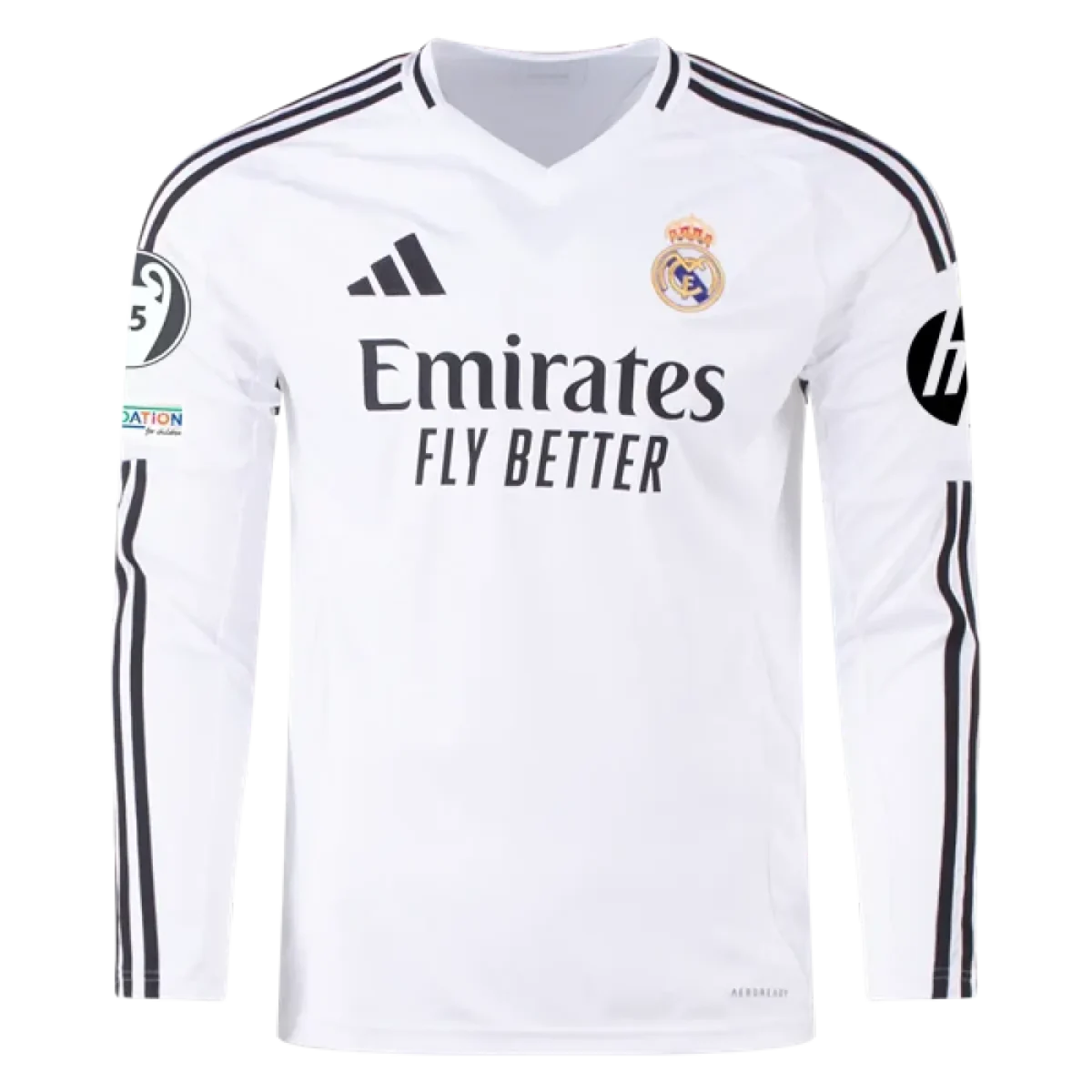 BELLINGHAM #5 Real Madrid Home Long Sleeve Replica Jersey 2024-25 - Image 2