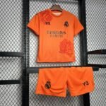 Y3 Real Madrid 24-25 Kids Kits Orange Children Sets Football Jersey - Image 3