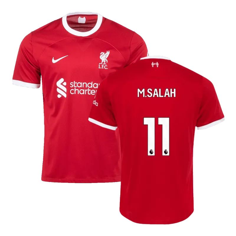 d0e05ff9ad 2023-24 M.SALAH #11 VIRGIL #4 SZBOSZLAI #8 MAC ALLISTER #10 Liverpool Home Jersey - Image 1