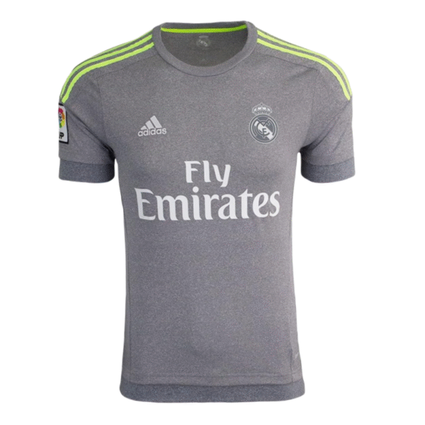 2015-16 Real Madrid Away Retro Jersey Grey Shirt